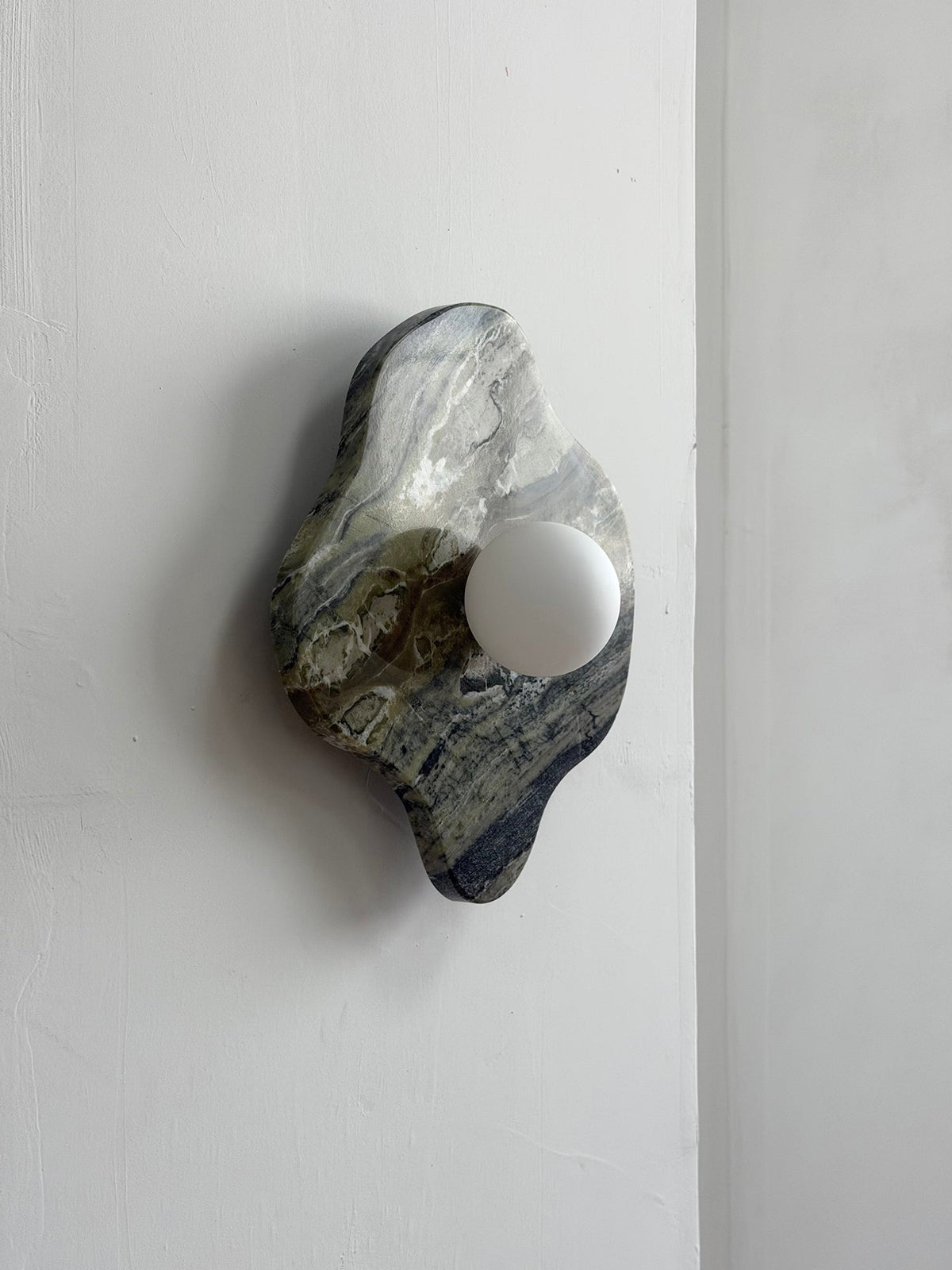 Ember Oak & Co. Abnormal 11" Sculptural Marble Wall Sconce