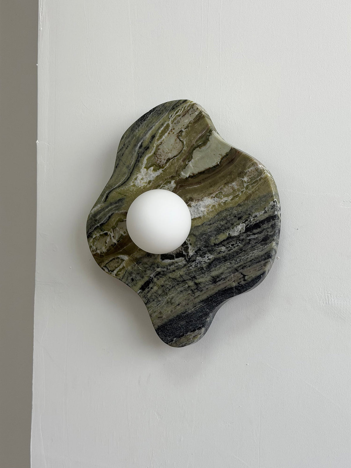 Ember Oak & Co. Abnormal 11" Sculptural Marble Wall Sconce