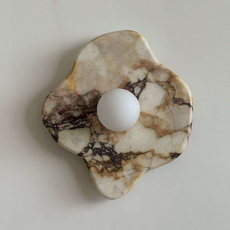 Ember Oak & Co. Abnormal 11" Sculptural Marble Wall Sconce