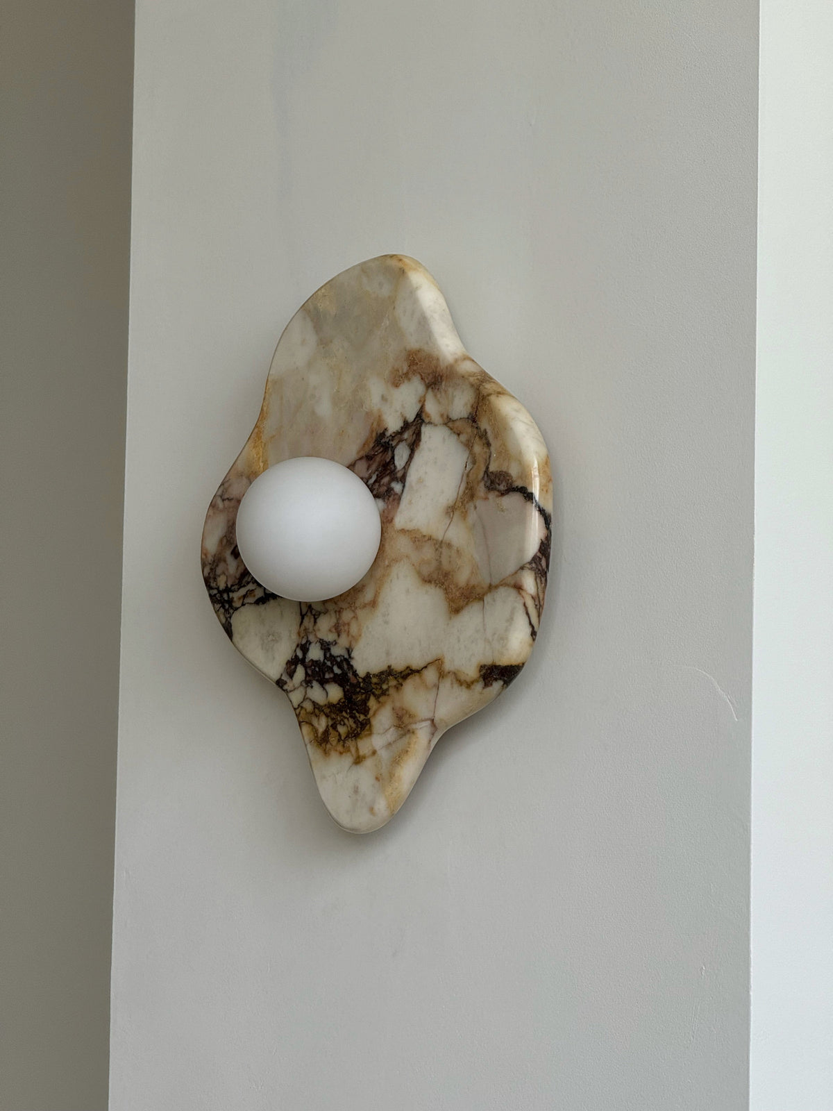 Ember Oak & Co. Abnormal 11" Sculptural Marble Wall Sconce