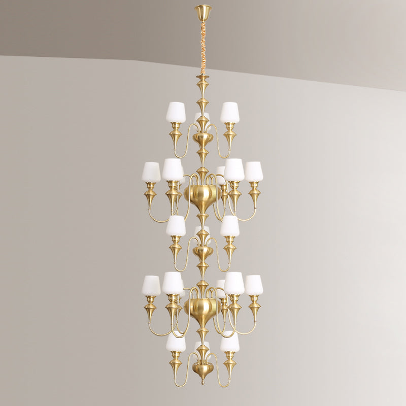 Ember Oak & Co. Abrahamson Shaded Tiered Chandelier