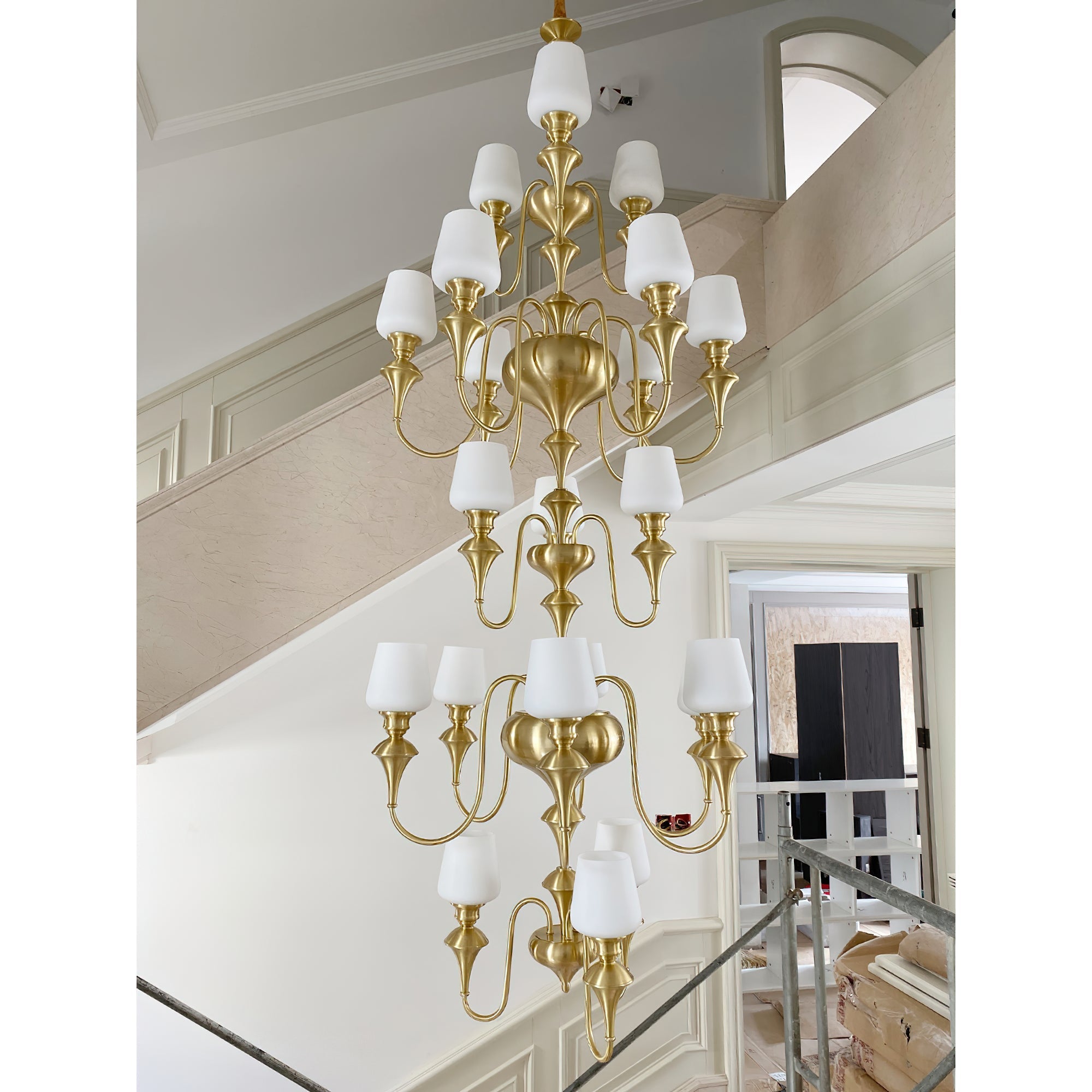 Ember Oak & Co. Abrahamson Shaded Tiered Chandelier