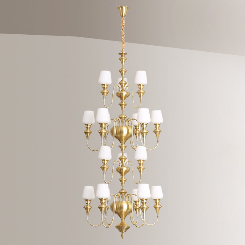 Ember Oak & Co. Abrahamson Shaded Tiered Chandelier