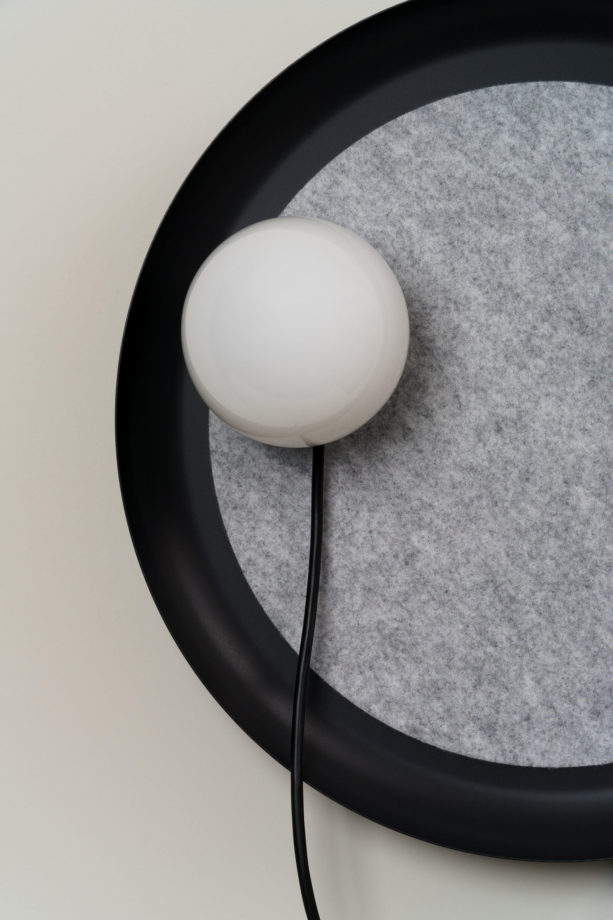 Ember Oak & Co. Acoustic Disc Floor Lamp — Glass Design