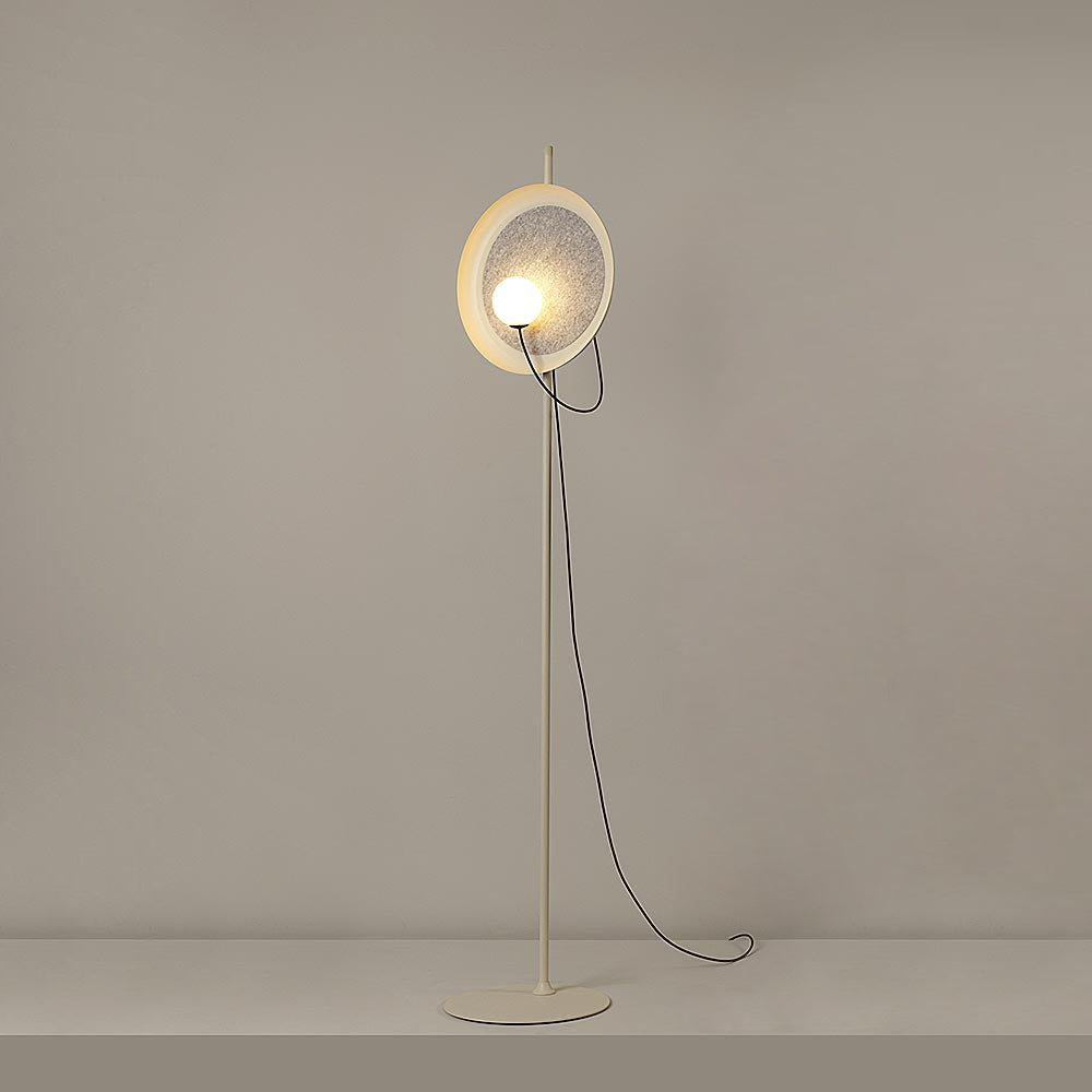 Ember Oak & Co. Acoustic Disc Floor Lamp — Glass Design