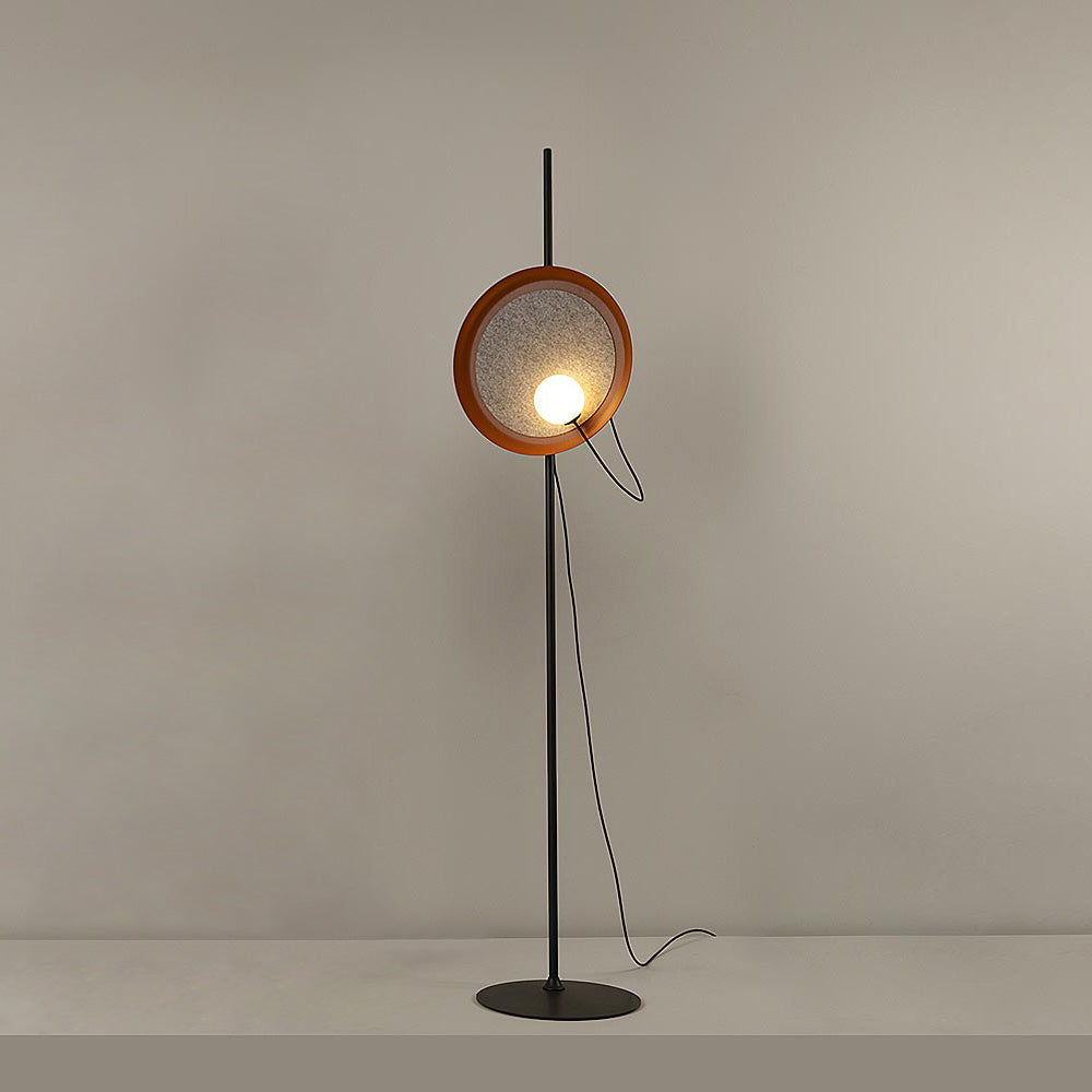 Ember Oak & Co. Acoustic Disc Floor Lamp — Glass Design