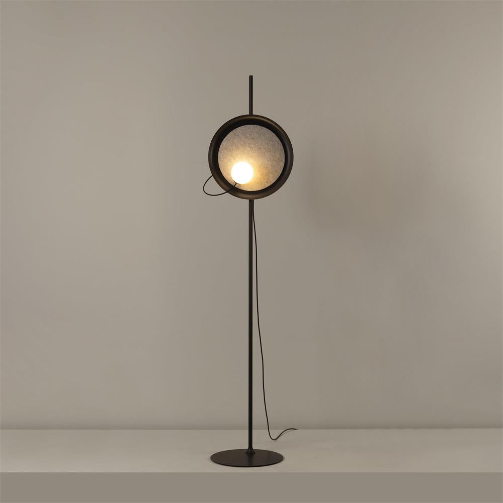Ember Oak & Co. Acoustic Disc Floor Lamp — Glass Design