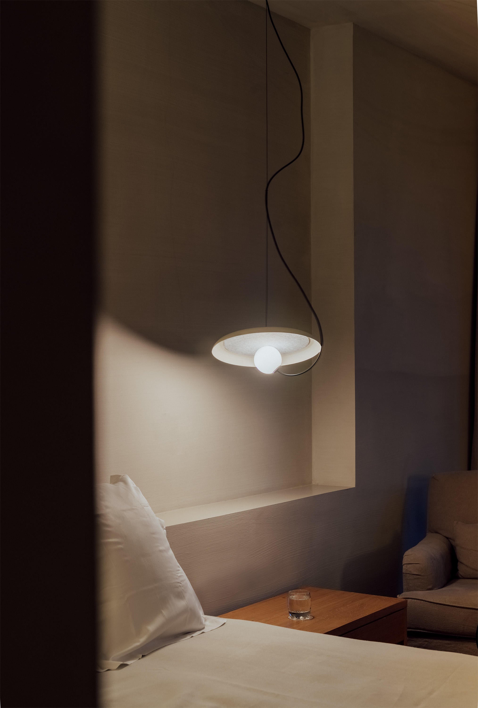 Ember Oak & Co. Acoustic Disc Pendant Lamp — Glass Design