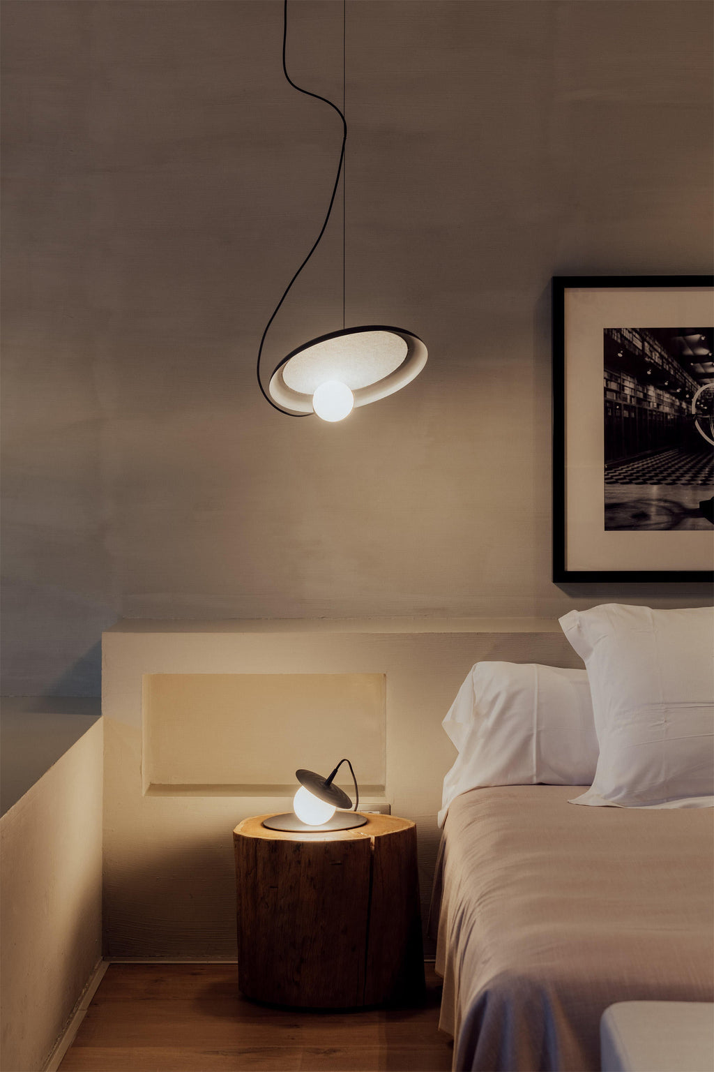 Ember Oak & Co. Acoustic Disc Pendant Lamp — Glass Design