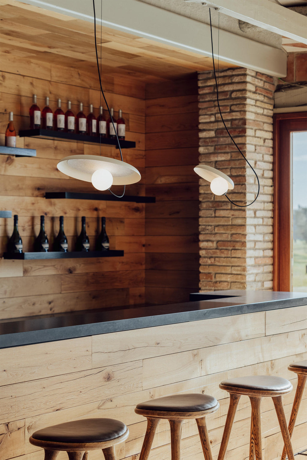 Ember Oak & Co. Acoustic Disc Pendant Lamp — Glass Design