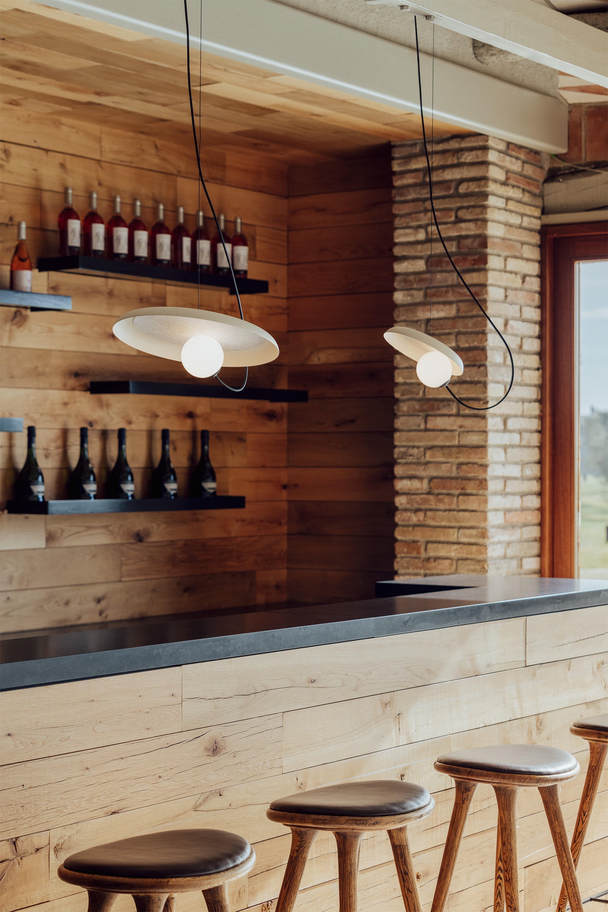 Ember Oak & Co. Acoustic Disc Pendant Lamp — Glass Design
