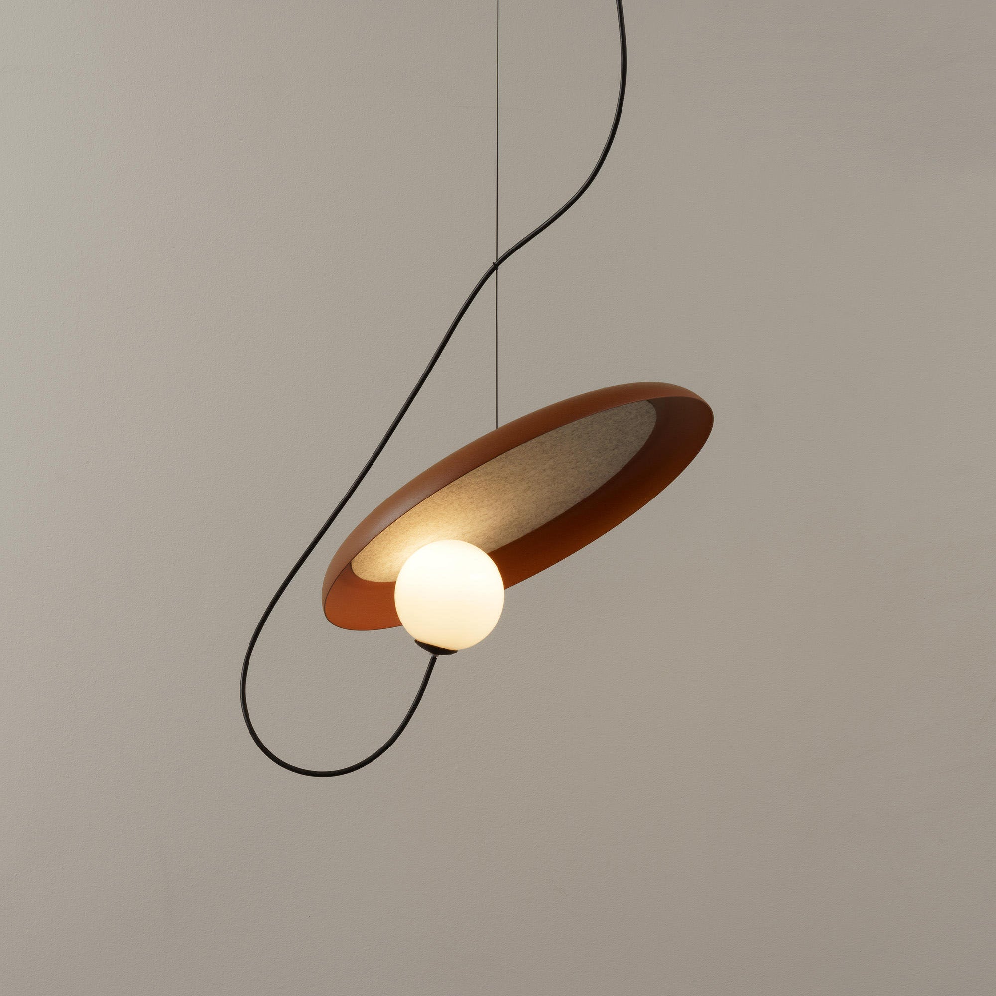 Ember Oak & Co. Acoustic Disc Pendant Lamp — Glass Design