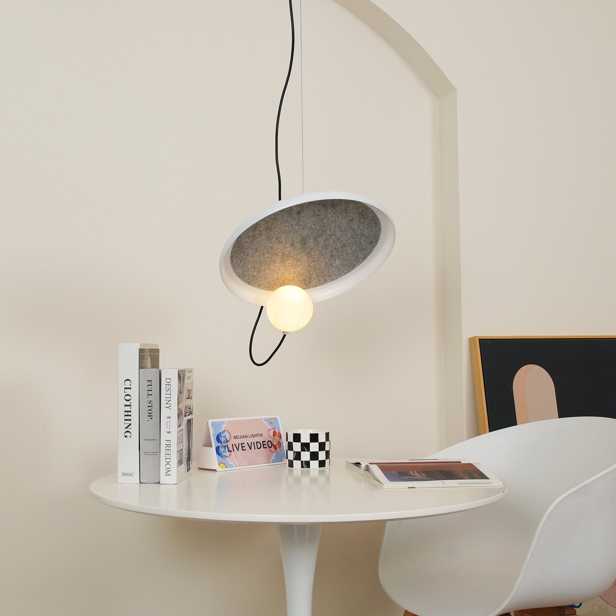 Ember Oak & Co. Acoustic Disc Pendant Lamp — Glass Design