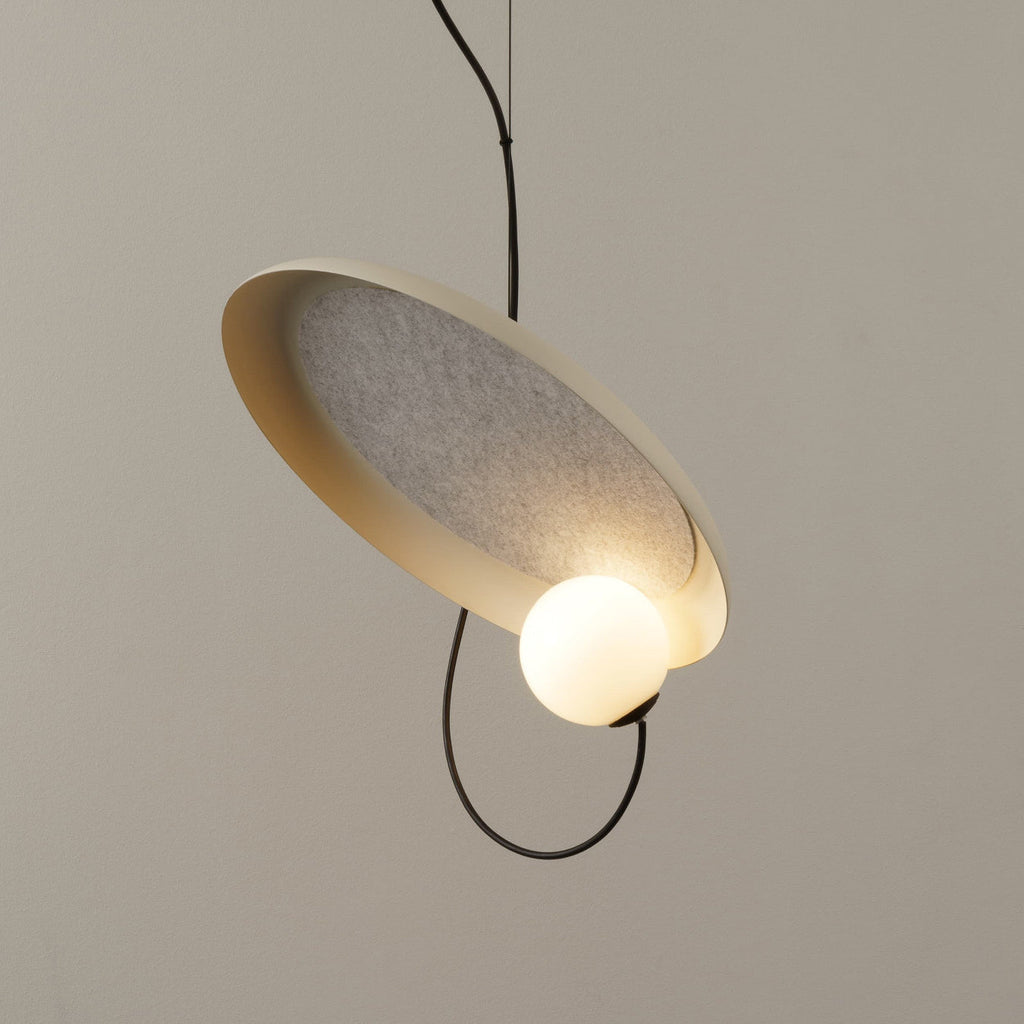 Ember Oak & Co. Acoustic Disc Pendant Lamp — Glass Design