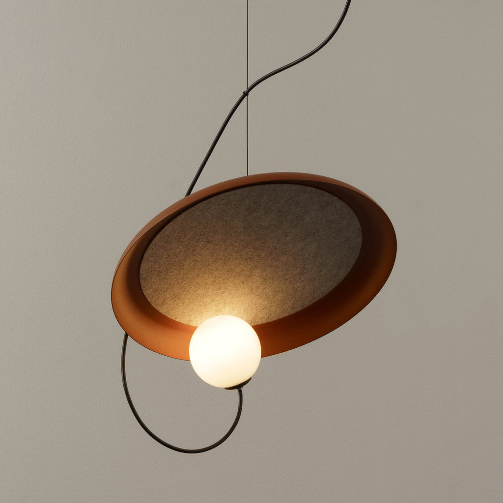Ember Oak & Co. Acoustic Disc Pendant Lamp — Glass Design