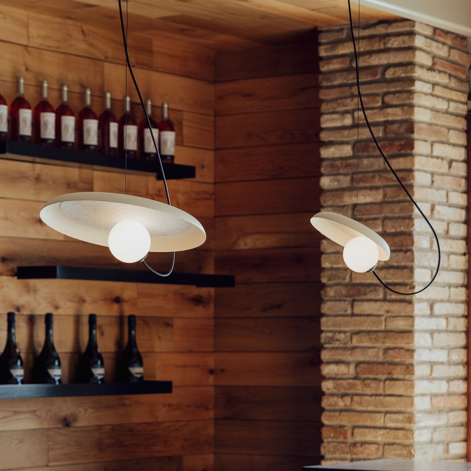 Ember Oak & Co. Acoustic Disc Pendant Lamp — Glass Design