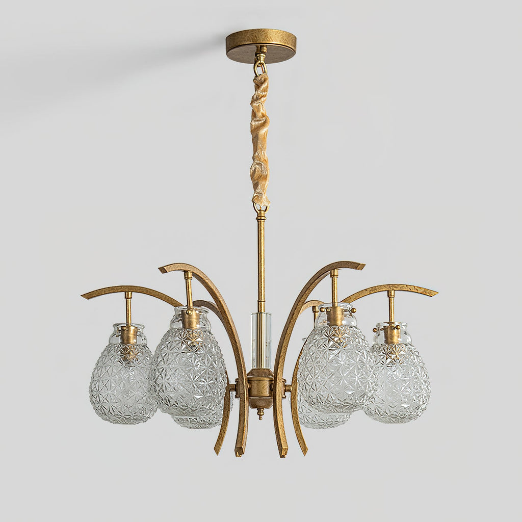 Ember Oak & Co. Adams Chandelier — Solid Brass Finish