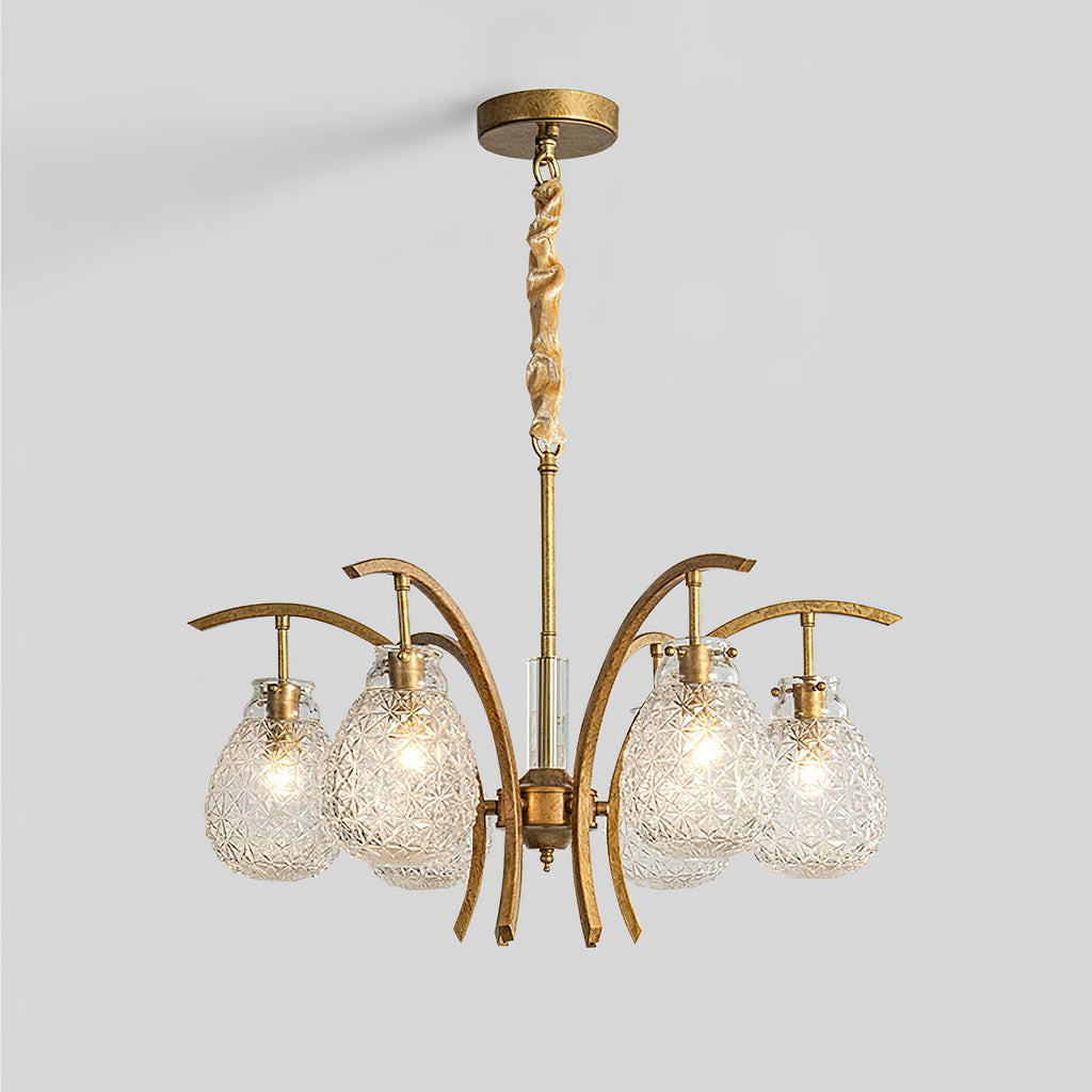 Ember Oak & Co. Adams Chandelier — Solid Brass Finish