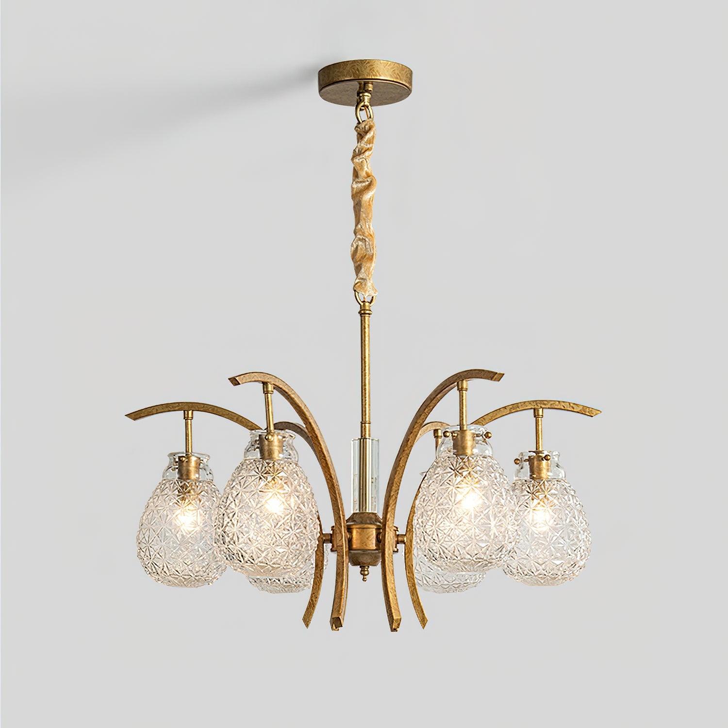Ember Oak & Co. Adams Chandelier — Solid Brass Finish