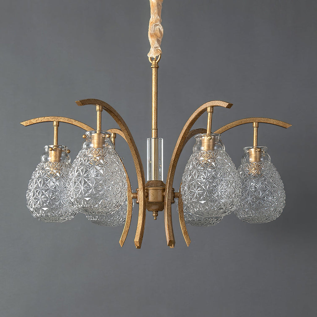 Ember Oak & Co. Adams Chandelier — Solid Brass Finish