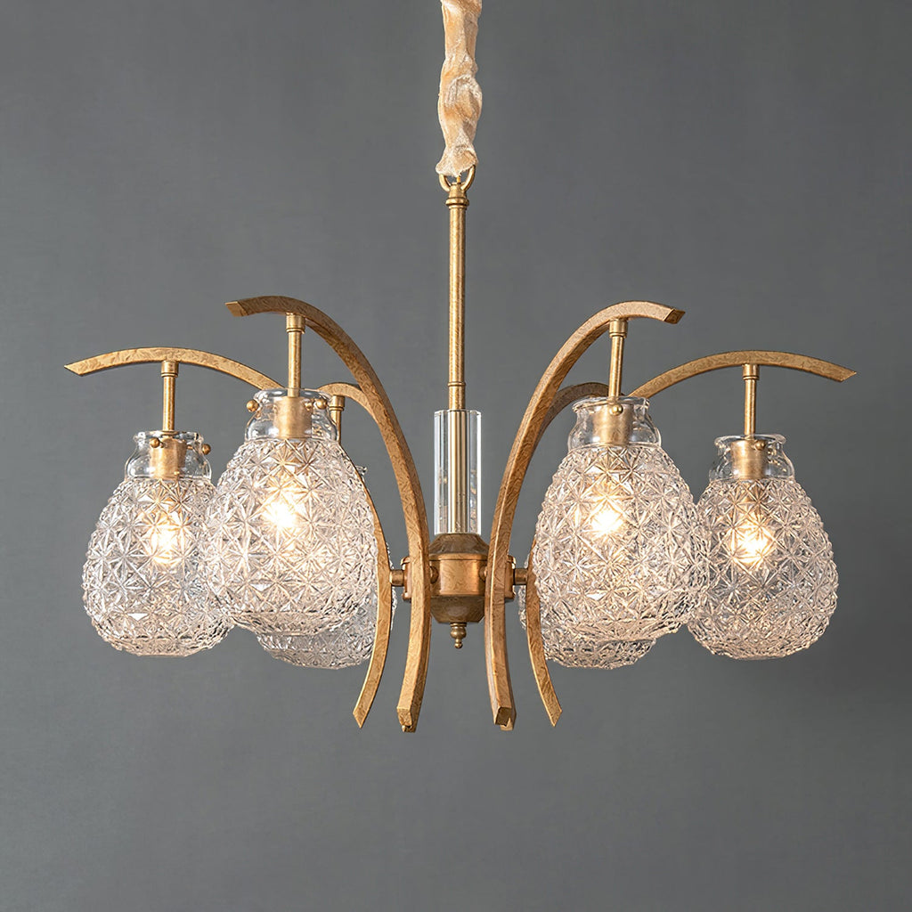 Ember Oak & Co. Adams Chandelier — Solid Brass Finish