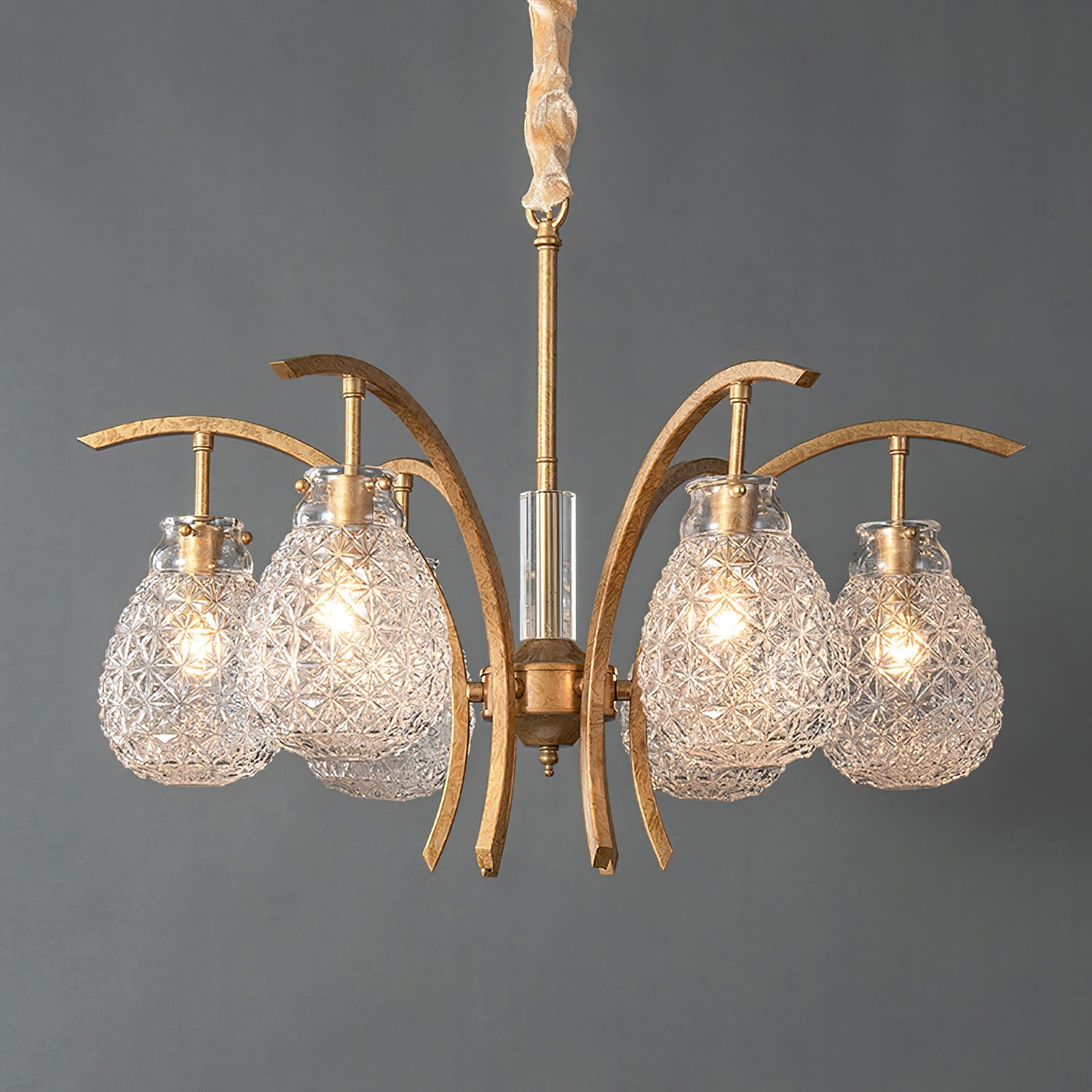 Ember Oak & Co. Adams Chandelier — Solid Brass Finish