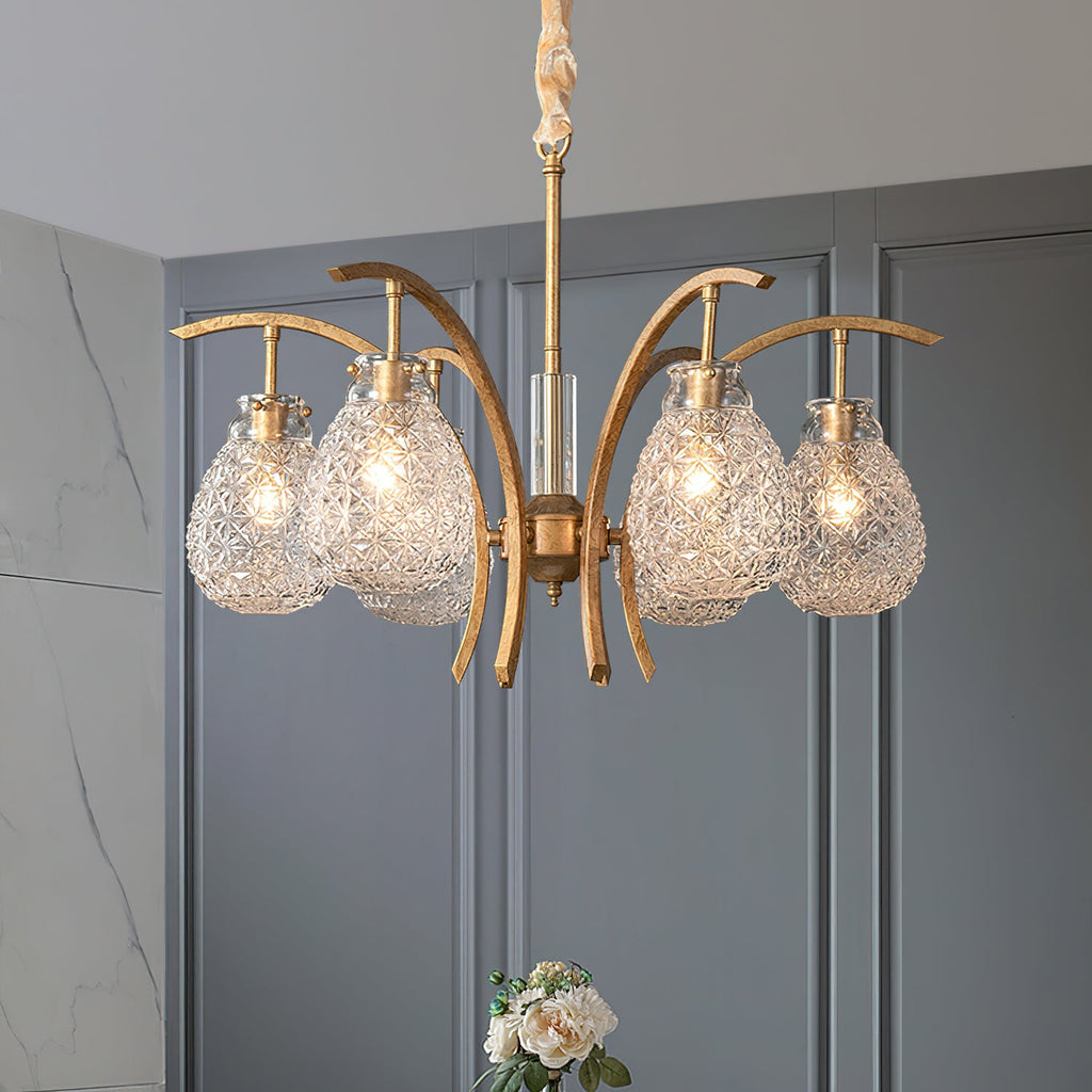 Ember Oak & Co. Adams Chandelier — Solid Brass Finish