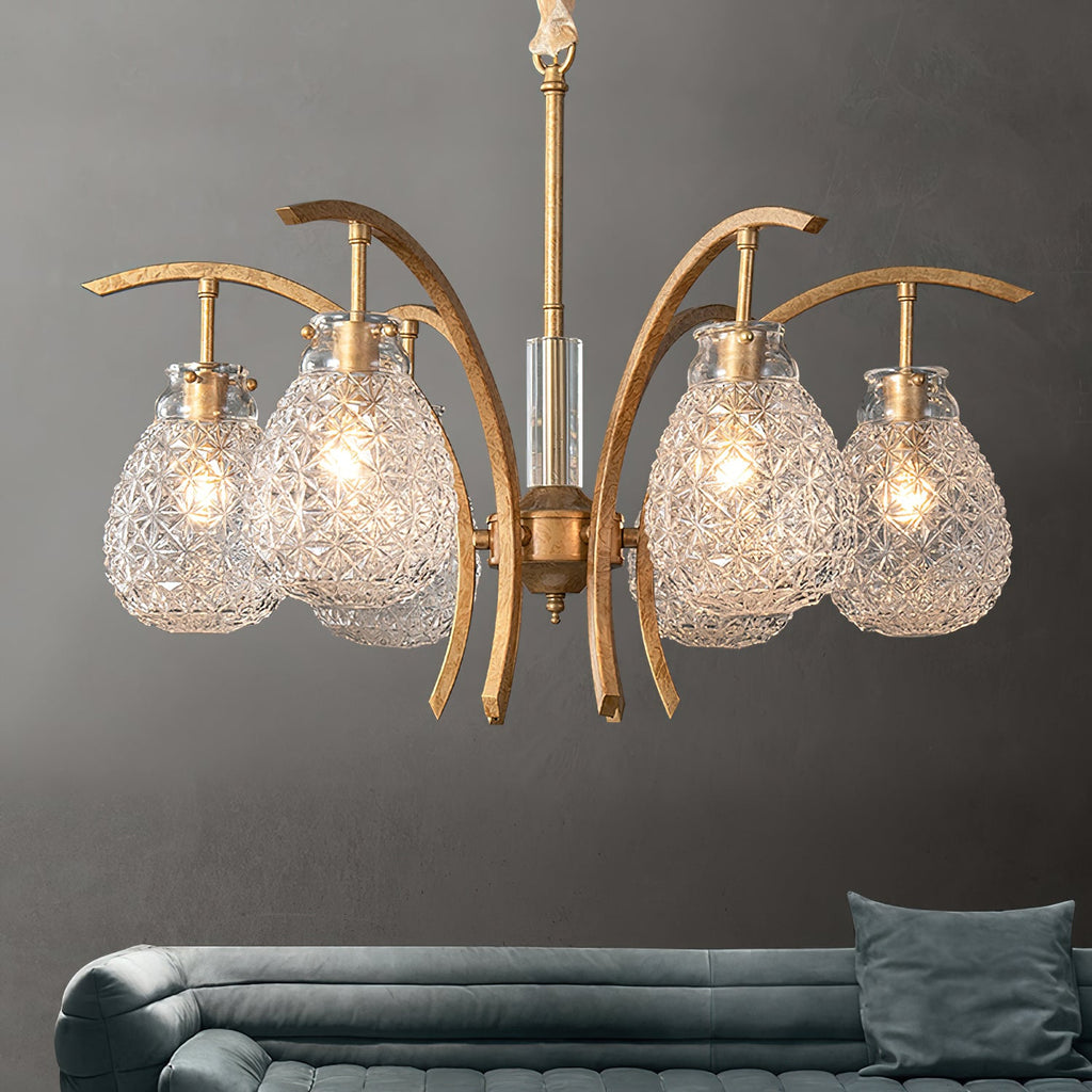 Ember Oak & Co. Adams Chandelier — Solid Brass Finish