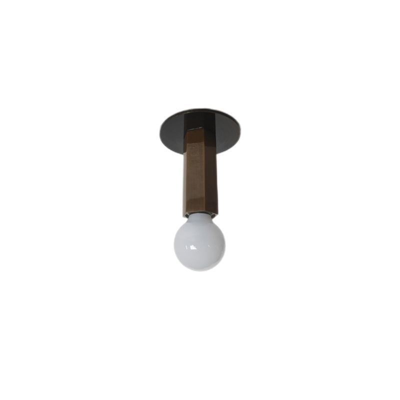 Ember Oak & Co. Adams Flush Mount Ceiling Lamp — Aluminum Design