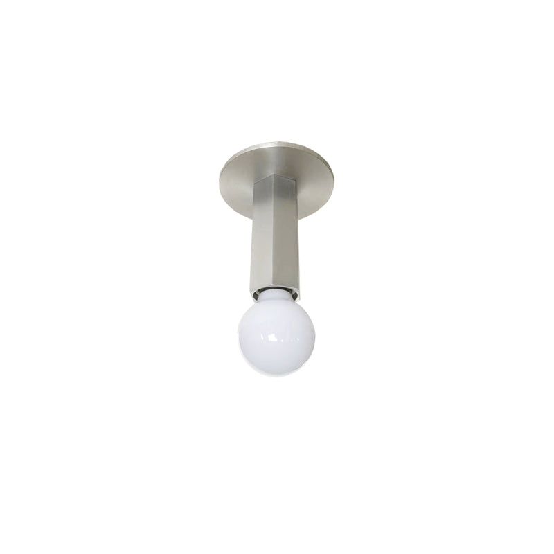 Ember Oak & Co. Adams Flush Mount Ceiling Lamp — Aluminum Design