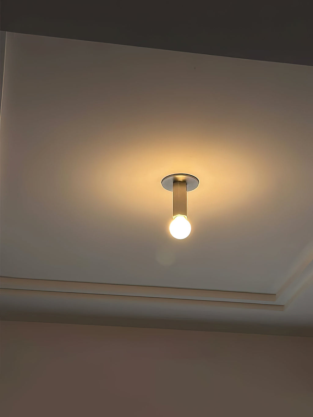 Ember Oak & Co. Adams Flush Mount Ceiling Lamp — Aluminum Design