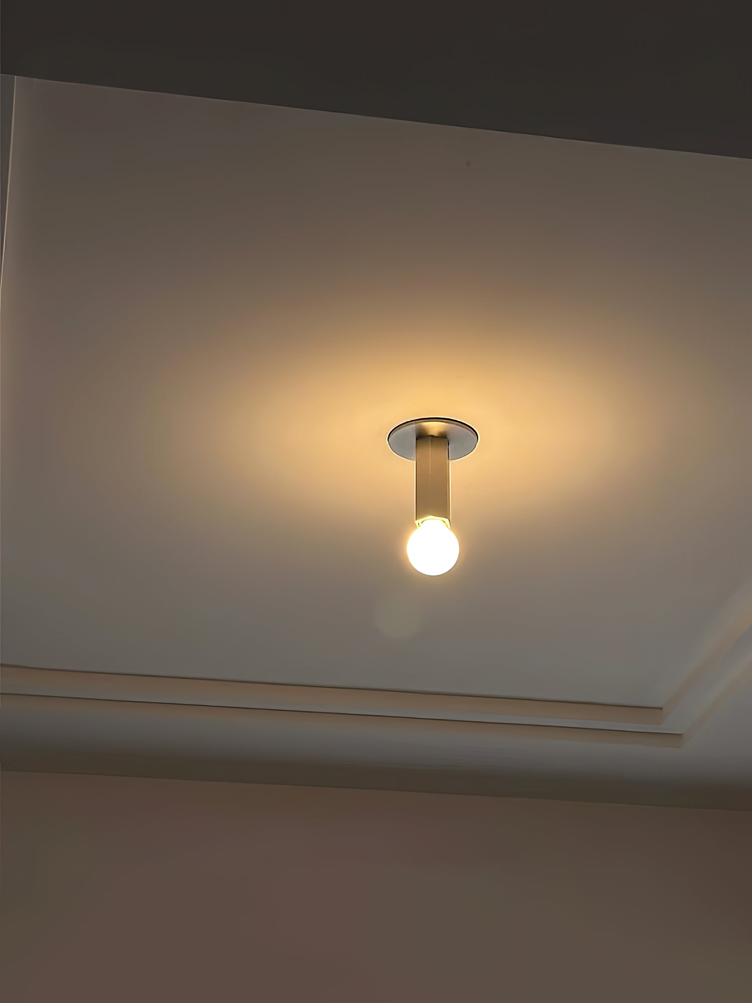 Ember Oak & Co. Adams Flush Mount Ceiling Lamp — Aluminum Design