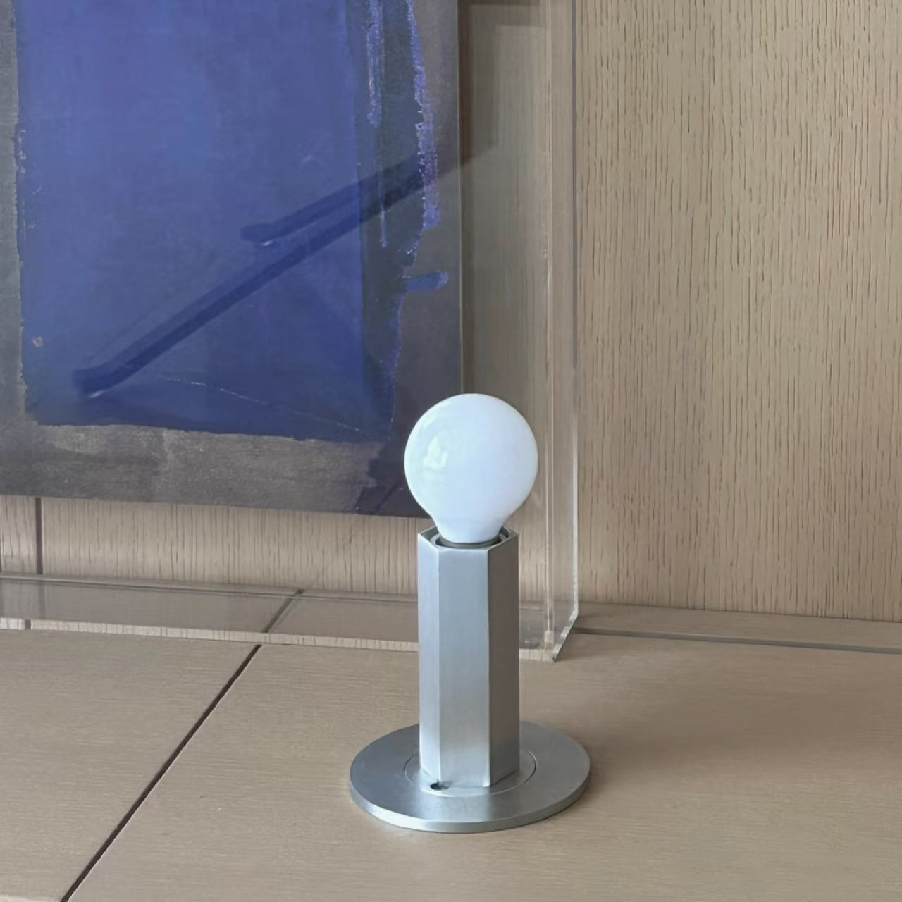 Ember Oak & Co. Adams Flush Mount Ceiling Lamp — Aluminum Design