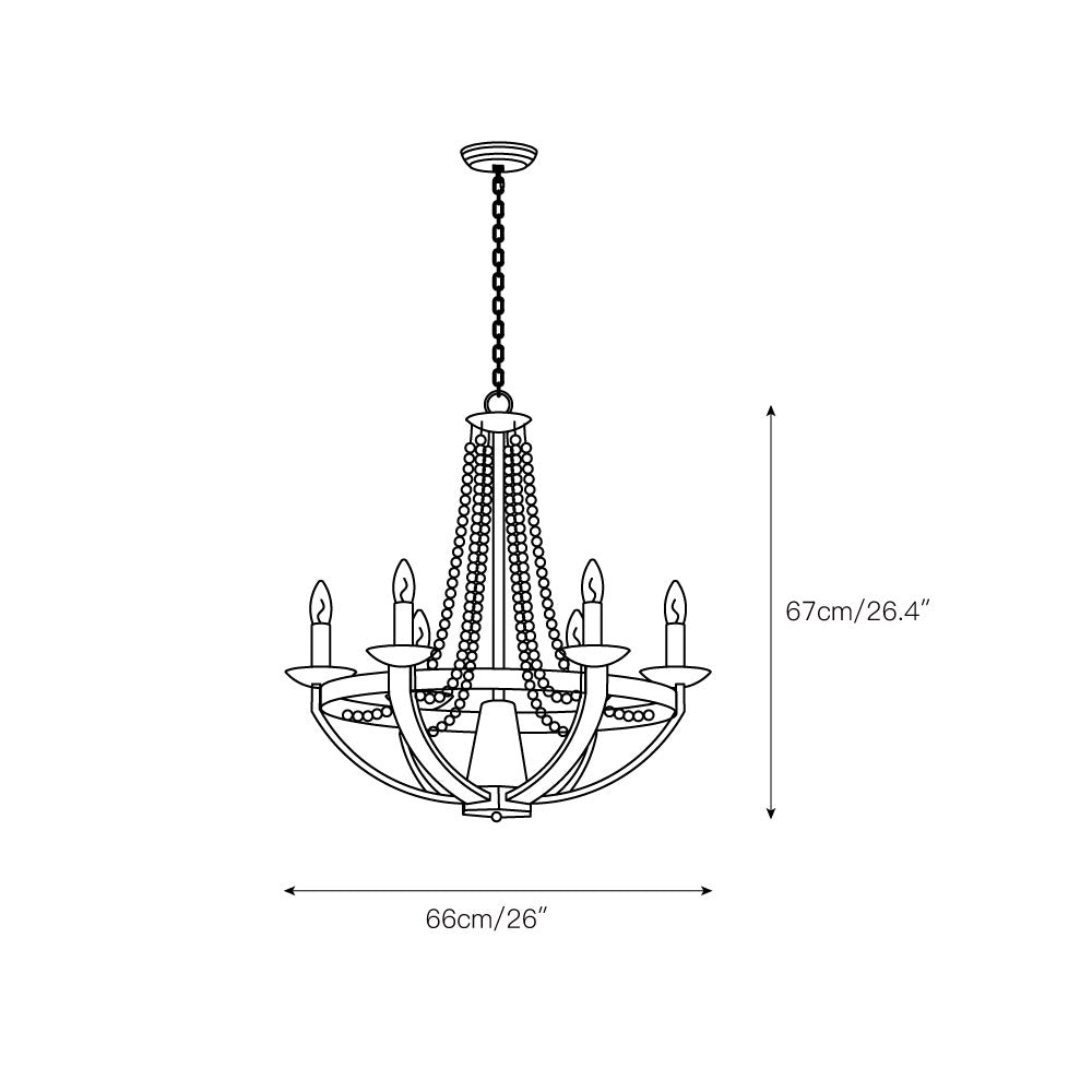 Ember Oak & Co. Adan Chandelier — Metal Design