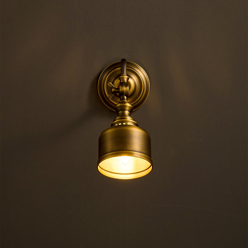 Ember Oak & Co. Addison Gooseneck Wall Lamp — Solid Brass Finish