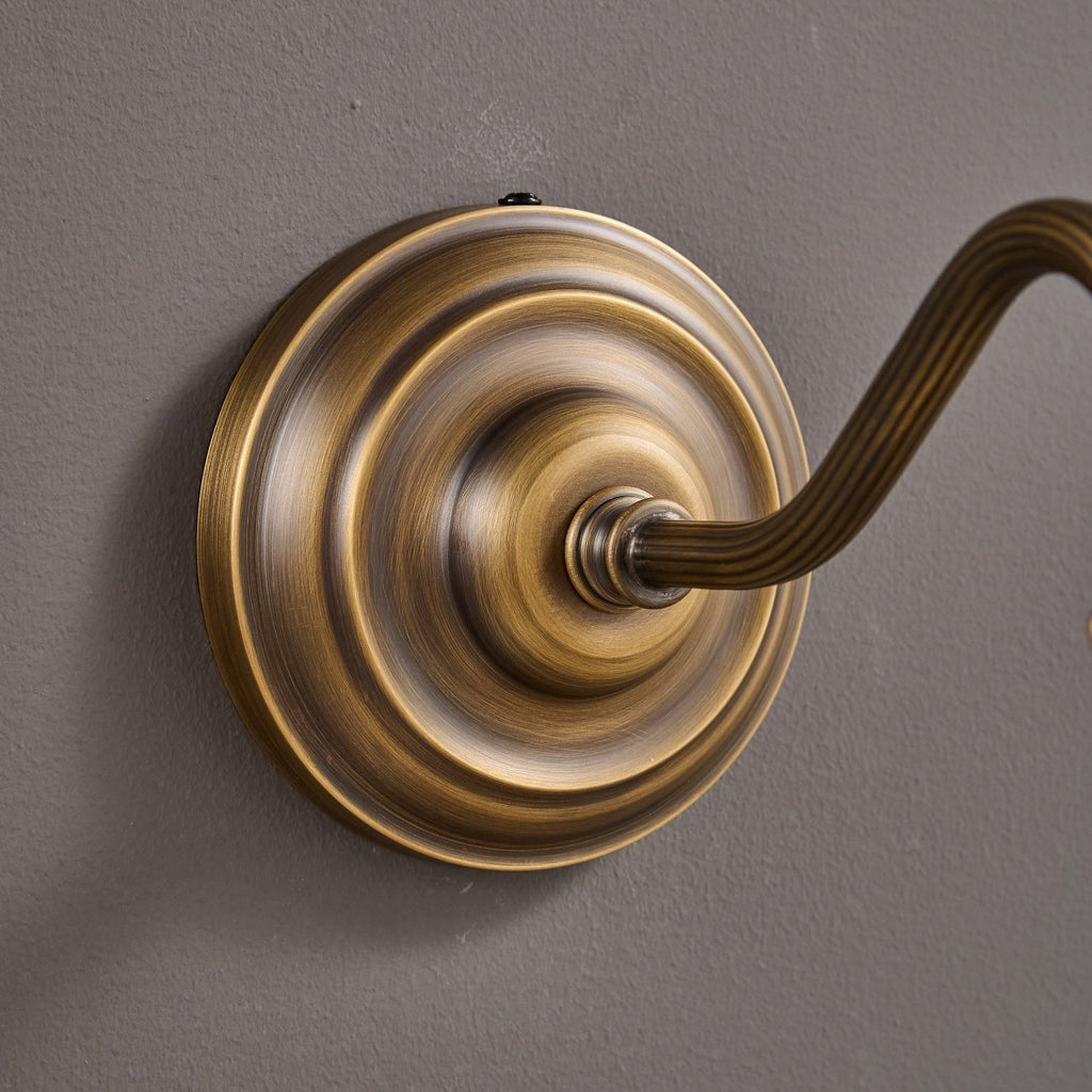 Ember Oak & Co. Addison Gooseneck Wall Lamp — Solid Brass Finish