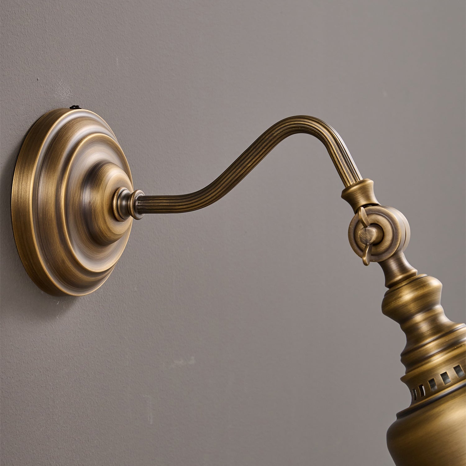 Ember Oak & Co. Addison Gooseneck Wall Lamp — Solid Brass Finish