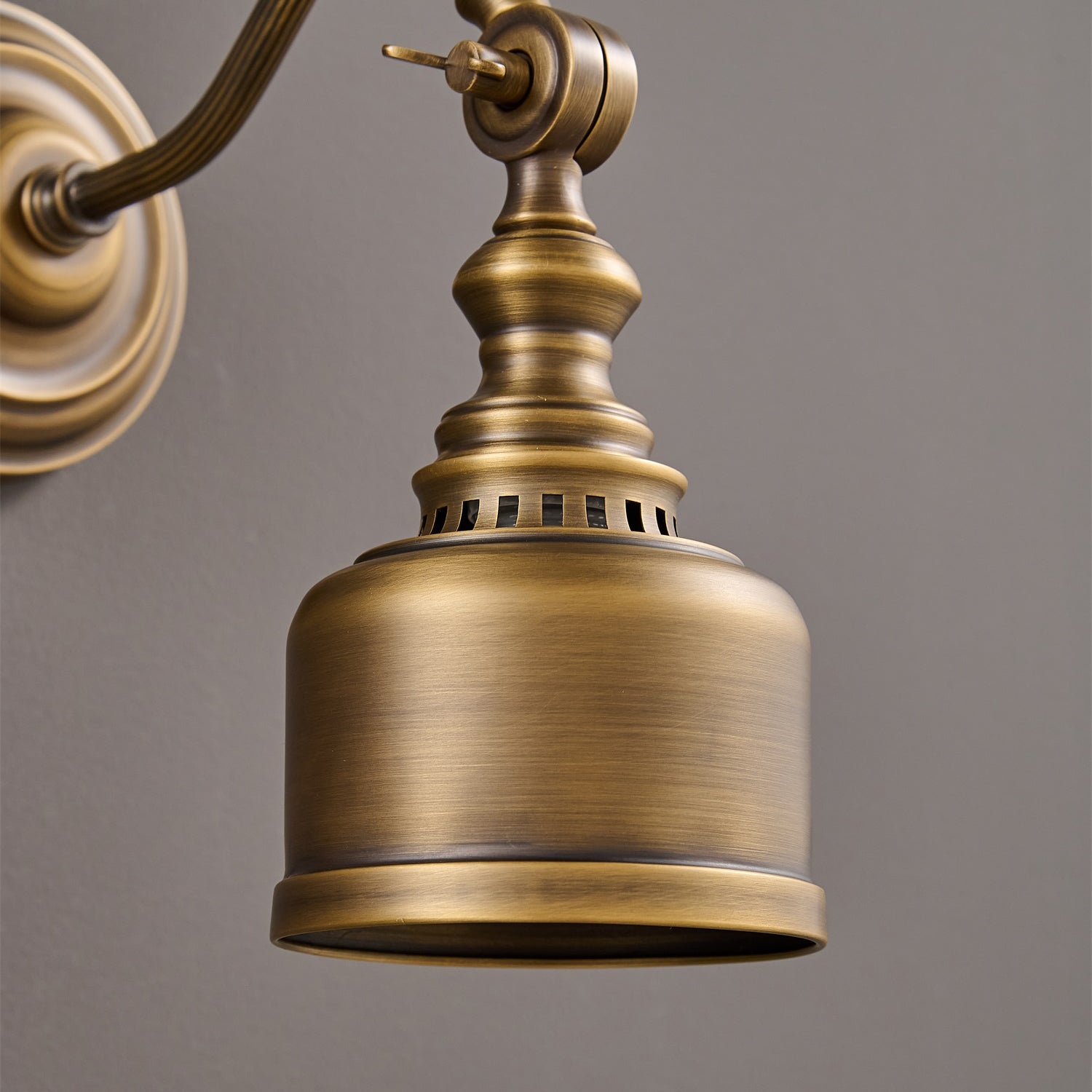 Ember Oak & Co. Addison Gooseneck Wall Lamp — Solid Brass Finish