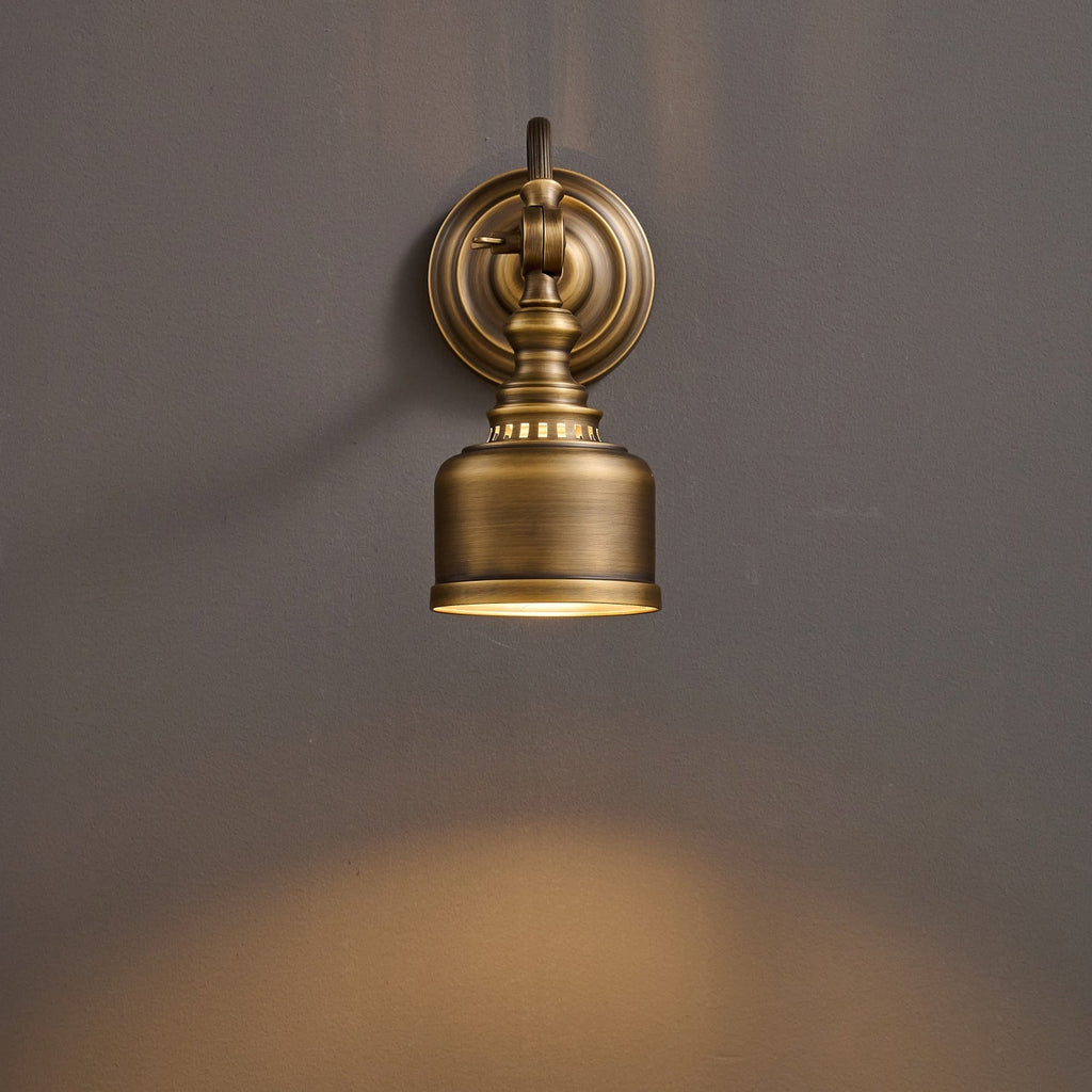 Ember Oak & Co. Addison Gooseneck Wall Lamp — Solid Brass Finish