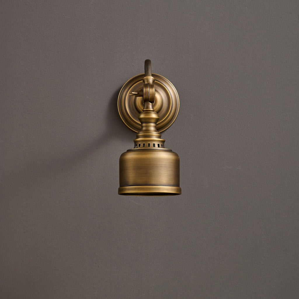 Ember Oak & Co. Addison Gooseneck Wall Lamp — Solid Brass Finish
