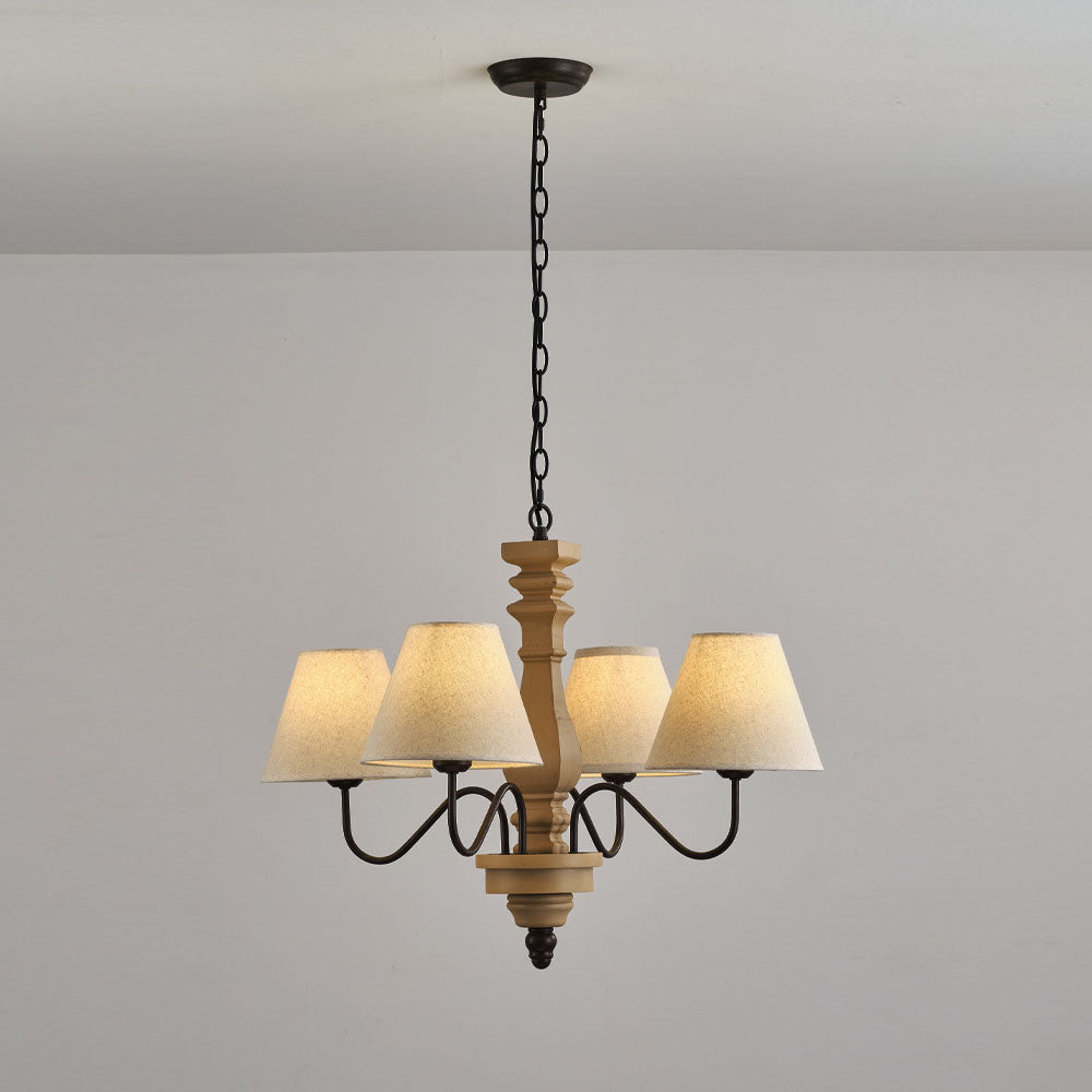 Ember Oak & Co. Adela Wood Chandelier — Metal Design
