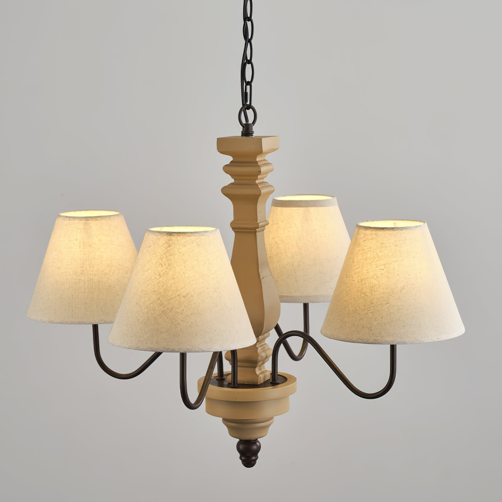 Ember Oak & Co. Adela Wood Chandelier — Metal Design