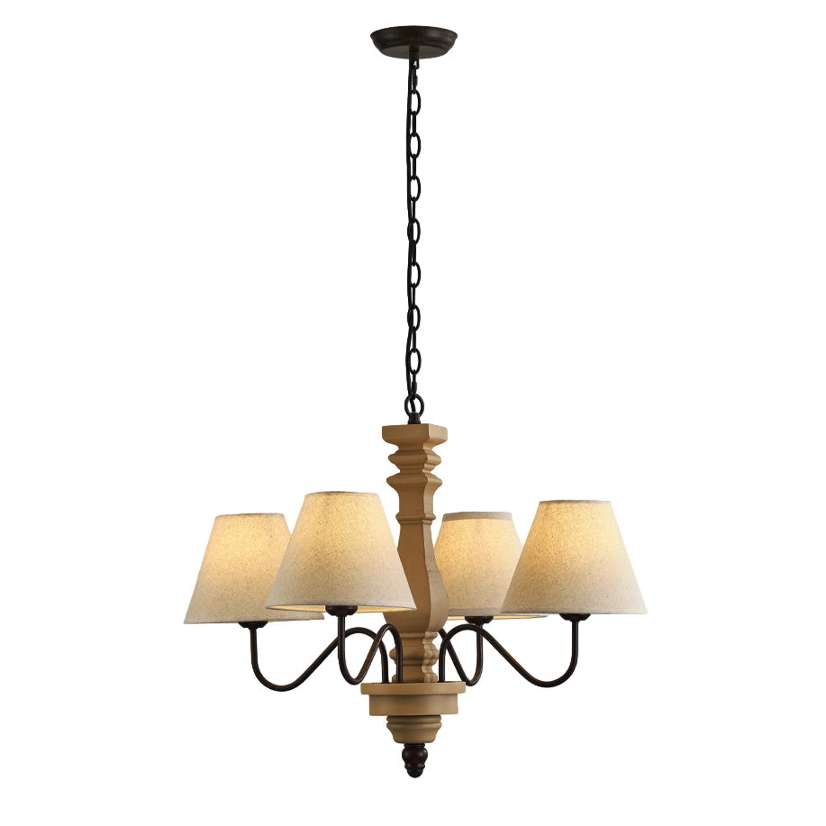 Ember Oak & Co. Adela Wood Chandelier — Metal Design