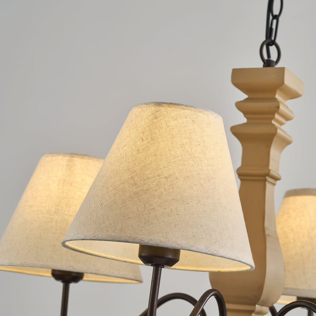 Ember Oak & Co. Adela Wood Chandelier — Metal Design
