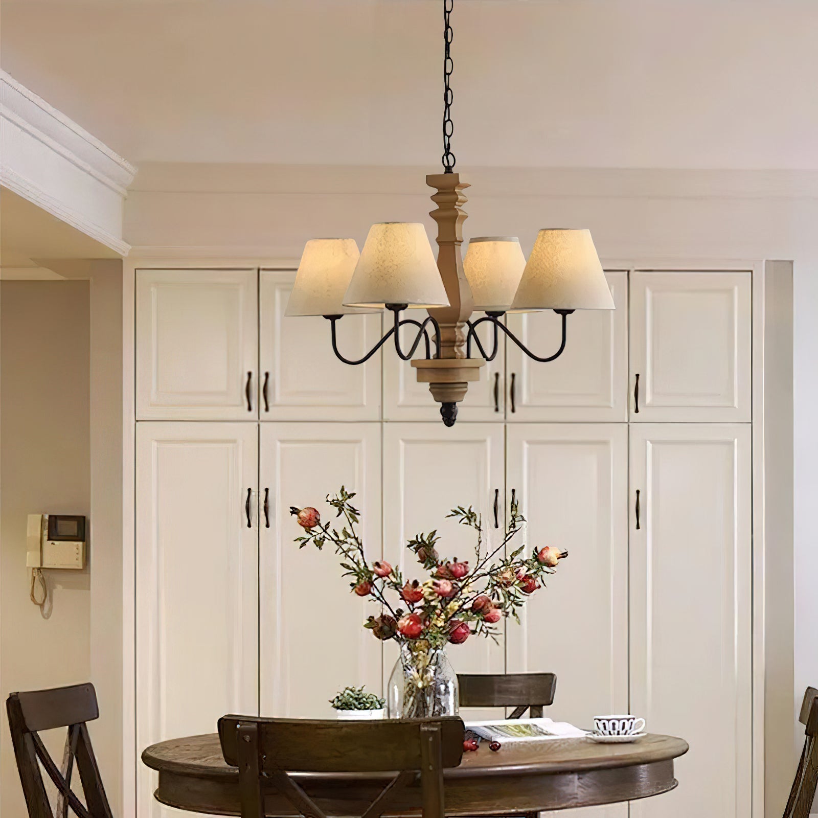 Ember Oak & Co. Adela Wood Chandelier — Metal Design