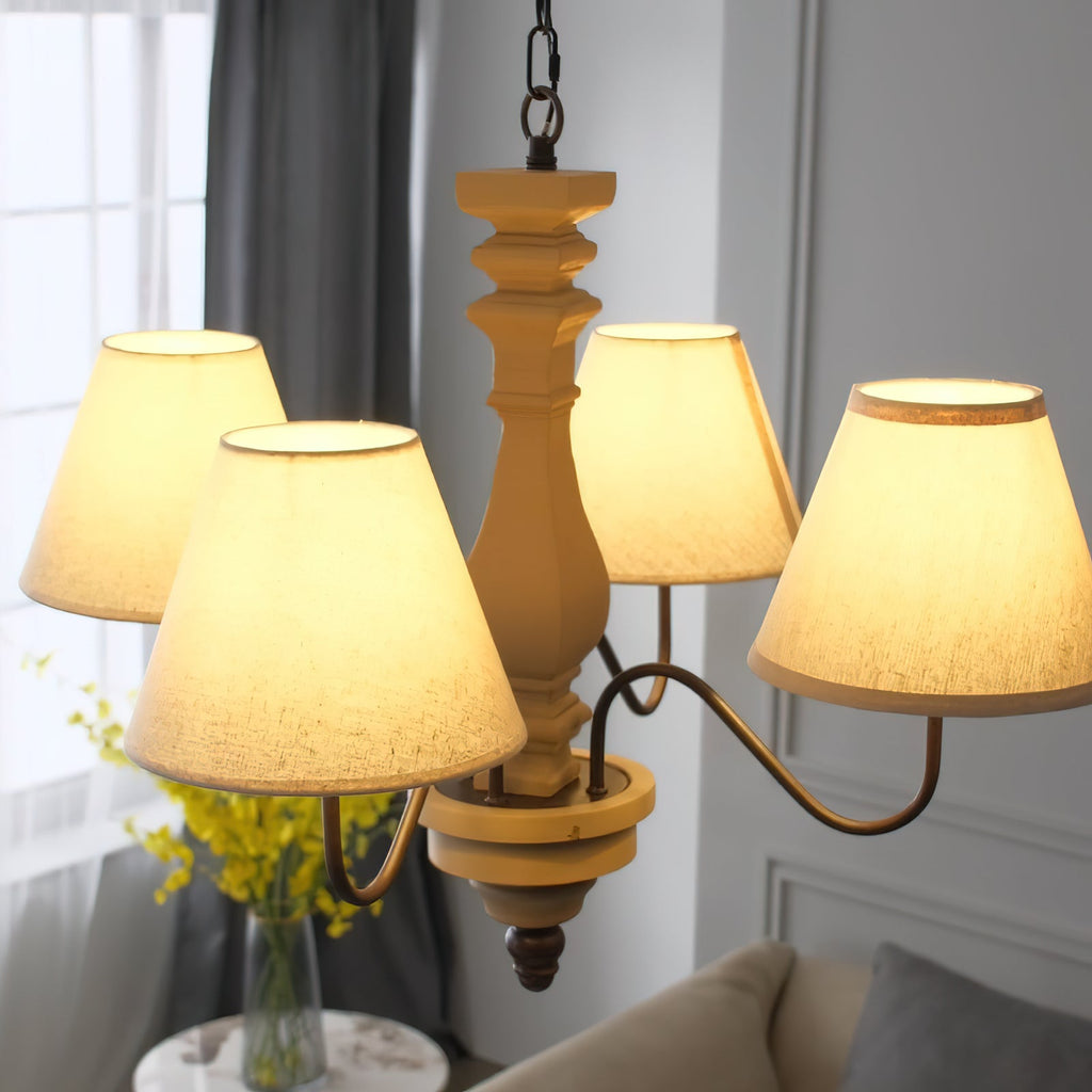 Ember Oak & Co. Adela Wood Chandelier — Metal Design