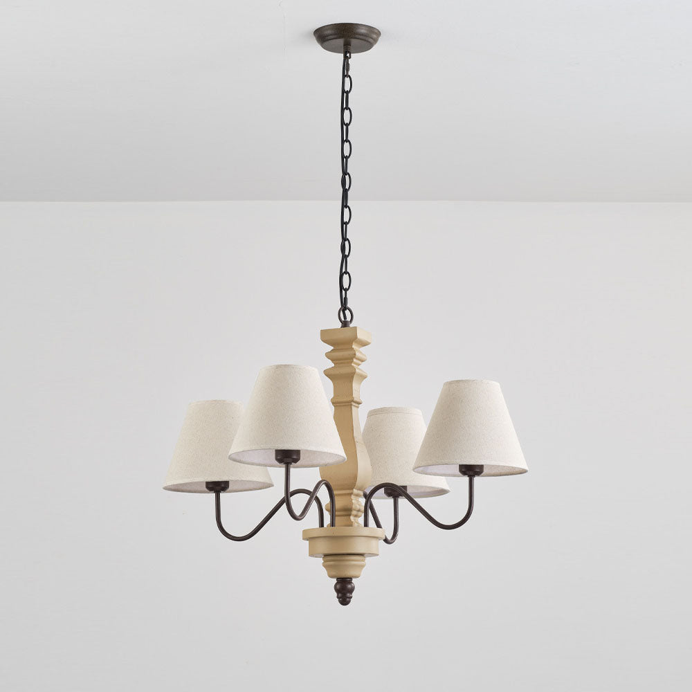Ember Oak & Co. Adela Wood Chandelier — Metal Design