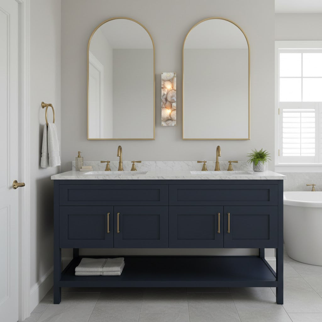 Ember Oak & Co. Adeline Alabaster Wall Lamp — Natural Alabaster Stone