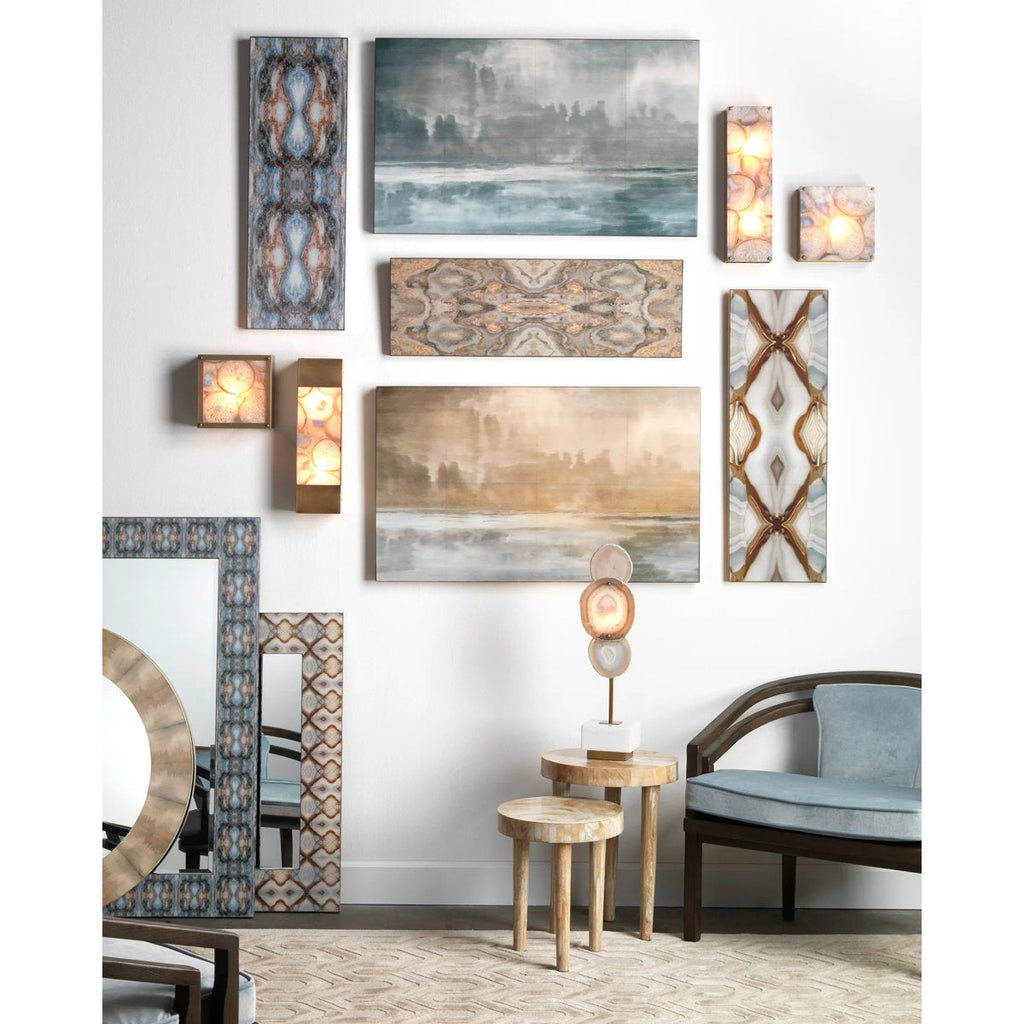 Ember Oak & Co. Adeline Alabaster Wall Lamp — Natural Alabaster Stone