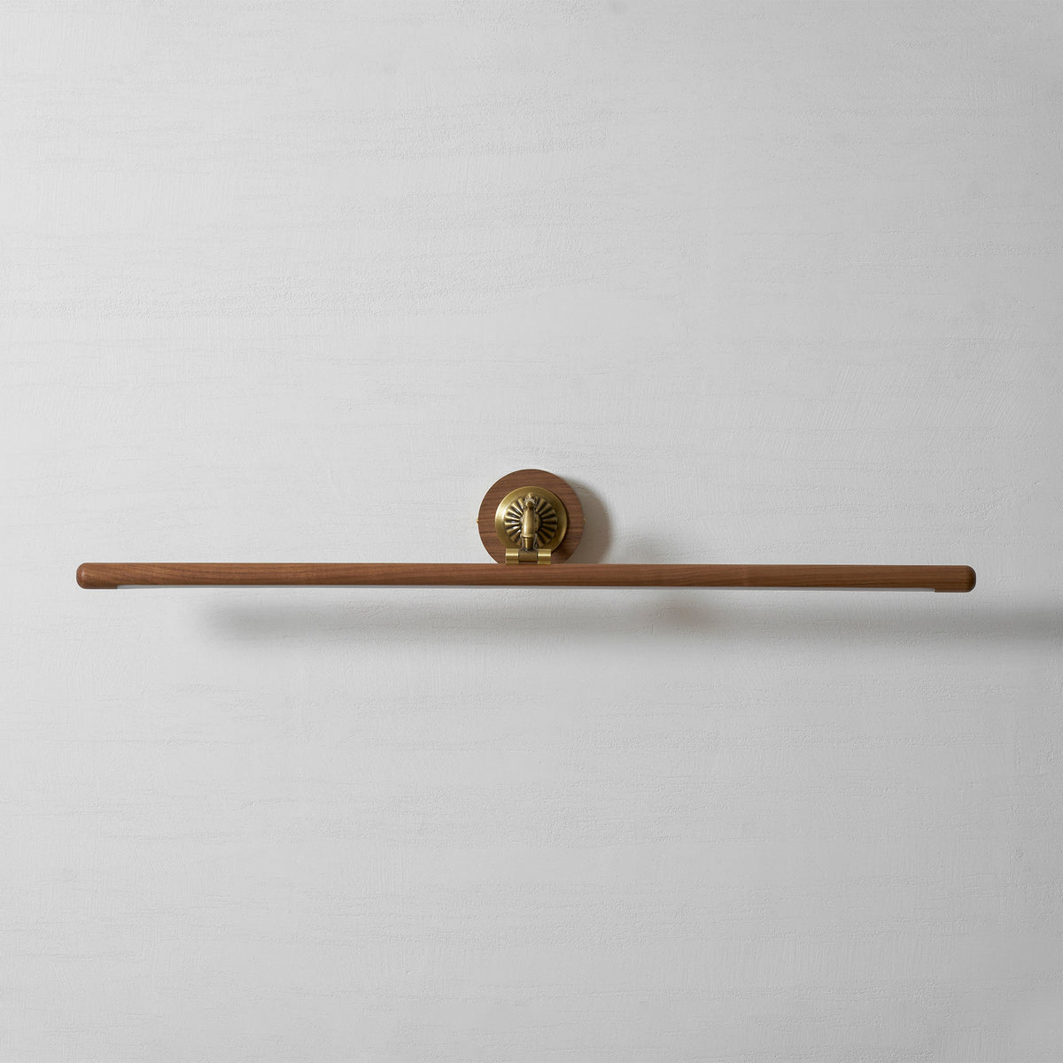 Ember Oak & Co. Adjustable Brass Walnut Picture Wall Lamp